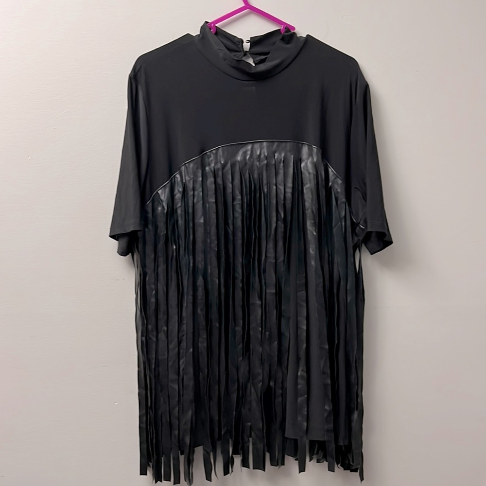 Black fringed shirt size 18/20 From Ashley Stewart